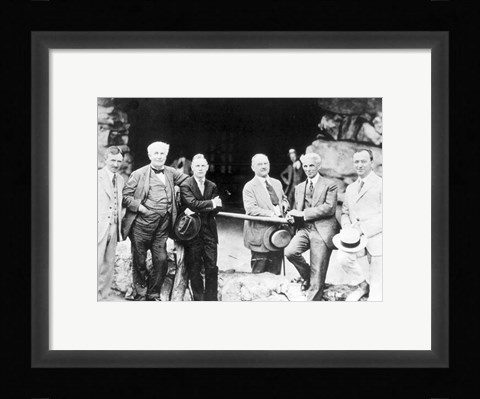 Framed Firestone Edison Ford and Fred Seely Grove Park Inn Asheville 1918 Print