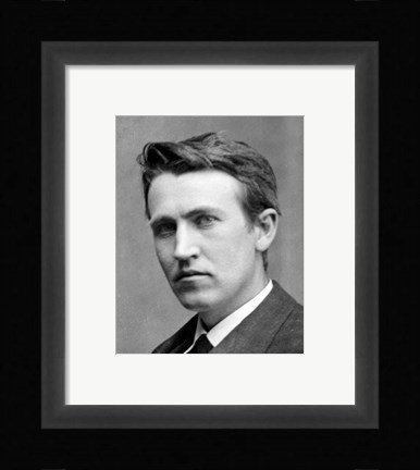 Framed Young Thomas Edison Print