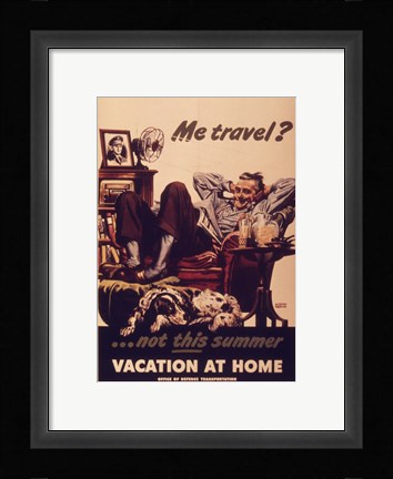 Framed Vacation At Home Print