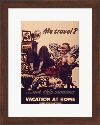 Framed Vacation At Home Print