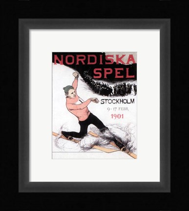 Framed Nordiska spel affisch 1901 Print