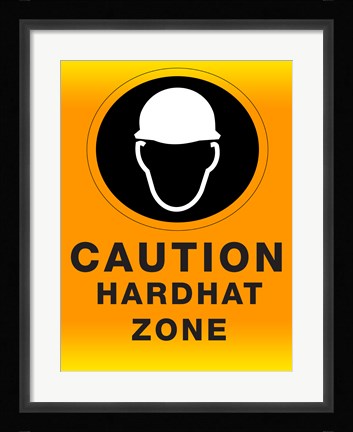 Framed Safety Hard Hat Print