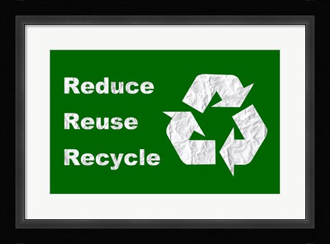 Framed Reduce, Reuse, Recycle Print