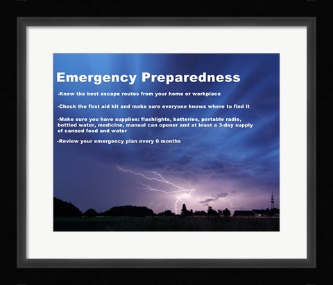 Framed Emergency Preparedness Print