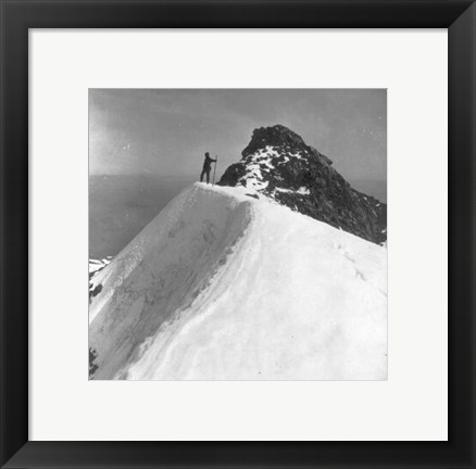 Framed Washington - Mount Rainier Top of Gibralter Rock Print