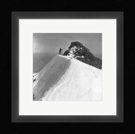 Framed Washington - Mount Rainier Top of Gibralter Rock Print