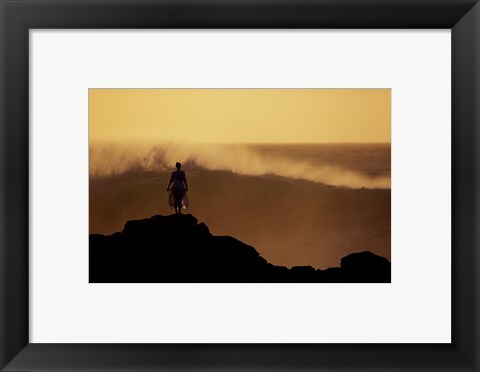 Framed Man on top of a Summit Print