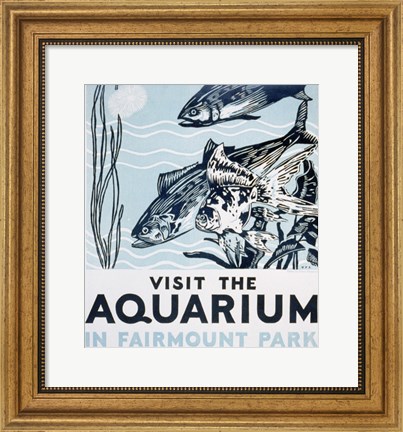 Framed Visit the aquarium in Fairmount Park Print