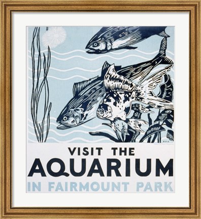 Framed Visit the aquarium in Fairmount Park Print
