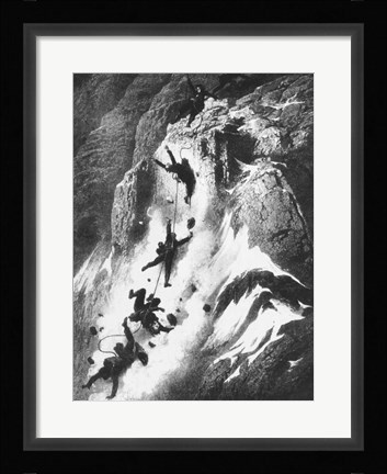 Framed Matterhorn disaster Gustav Dore Print