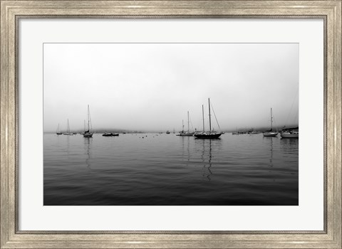 Framed Grey day in Boothbay Print