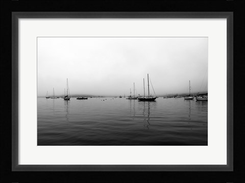 Framed Grey day in Boothbay Print