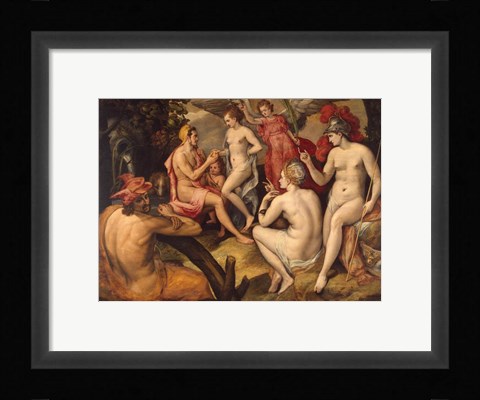 Framed Frans Floris - The Judgment of Paris - Aphrodite Print