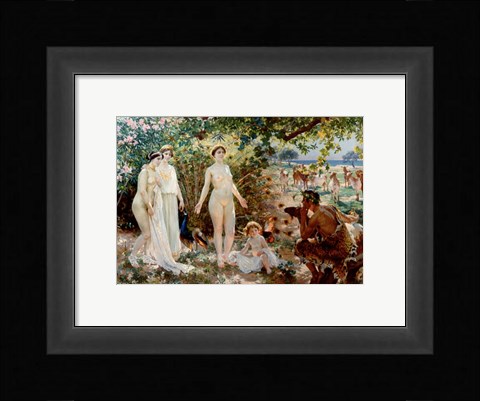 Framed Judgment of Paris he goddesses Athena, Hera and Aphrodite Print