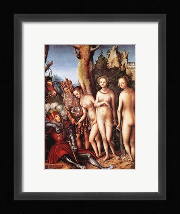 Framed Lucas Cranach D. A. - The Judgment of Paris Print