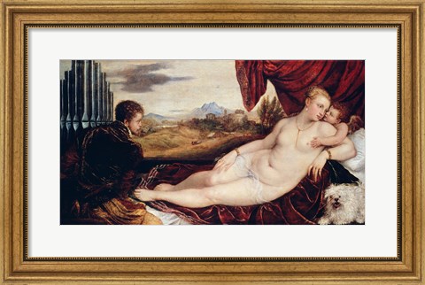 Framed Venus with the Organ Player Print