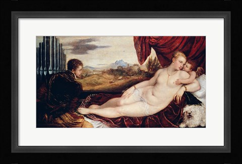 Framed Venus with the Organ Player Print