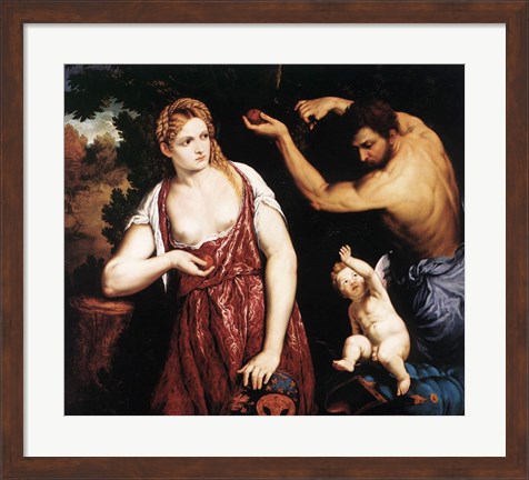 Framed Venus, Mars and Cupid Print