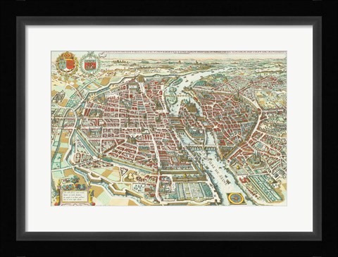 Framed Plan de Mrian Print