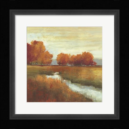 Framed Orange Treescape Print