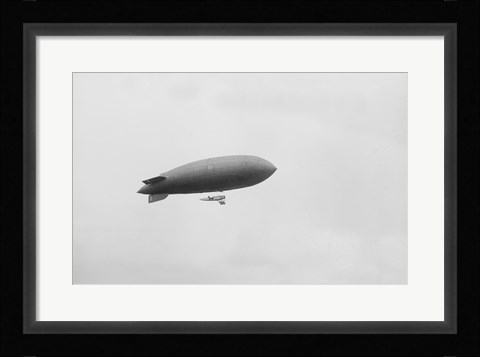 Framed Blimp Over Police Games Print