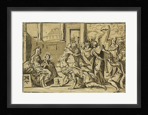 Framed Adoration of the Magi Print