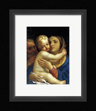 Framed Italian Sacra Famiglia Print