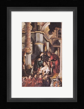 Framed Oberried Altarpiece, The Birth of Christ Print