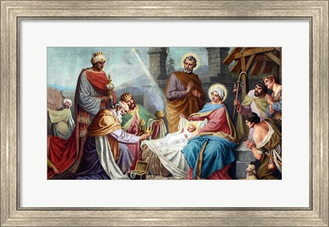 Framed Adoration of the Shepherds and the Magi Print