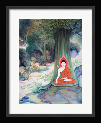 Framed Paintings of Life of Gautama Buddha Print