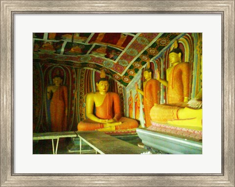 Framed Buddha Statues Ibbagala Viharay Print