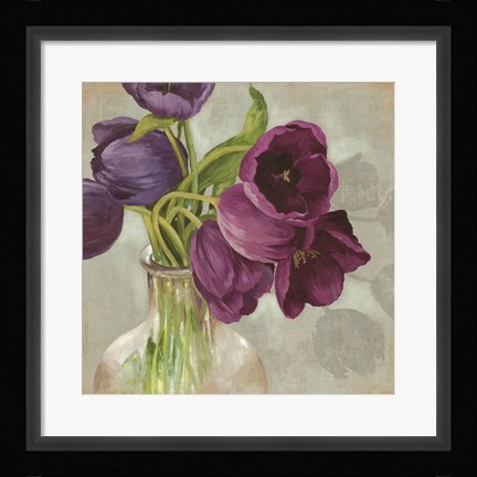 Framed Glass Flowers I Print