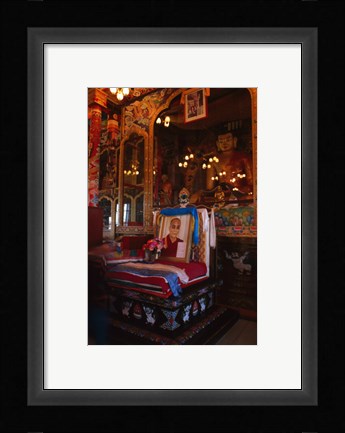 Framed Buddha Shrine, Ivolga, Russia Print
