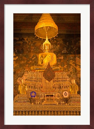 Framed Buddha in a temple, Wat Pho, Rattanakosin District, Bangkok, Thailand Print