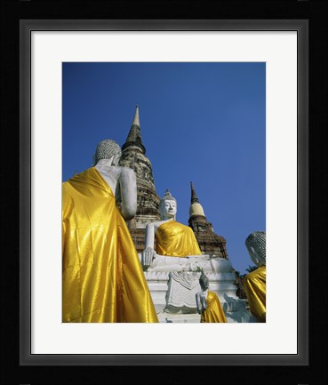 Framed Buddha Statue at a Temple, Wat Yai Chai Mongkol, Ayutthaya, Thailand Print