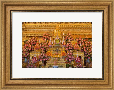 Framed Statue of Buddha in a Temple,  Bangkok, Thailand Print