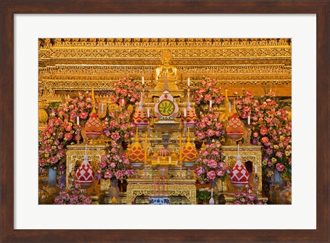 Framed Statue of Buddha in a Temple,  Bangkok, Thailand Print