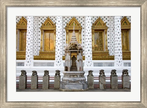 Framed Statue of Buddha in a Temple, Wat Arun, Bangkok, Thailand Print