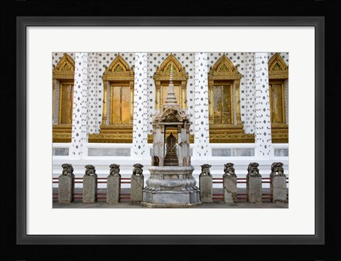 Framed Statue of Buddha in a Temple, Wat Arun, Bangkok, Thailand Print