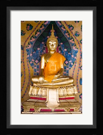 Framed Statue of Buddha in a temple, Wat Arun, Bangkok, Thailand Print