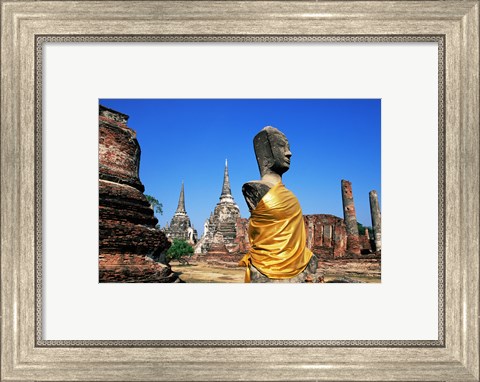 Framed Buddha at a temple, Wat Phra Si Sanphet, Ayutthaya, Thailand Print
