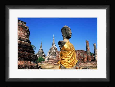 Framed Buddha at a temple, Wat Phra Si Sanphet, Ayutthaya, Thailand Print