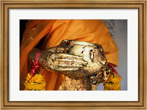 Framed Buddha Hands, Phra Pathom Chedi, Nakhon Pathom, Thailand Print