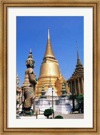 Framed Stupas at theTemple of the Emerald Buddha, Bangkok, Thailand Print