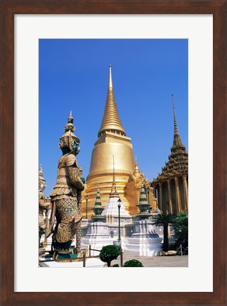 Framed Stupas at theTemple of the Emerald Buddha, Bangkok, Thailand Print