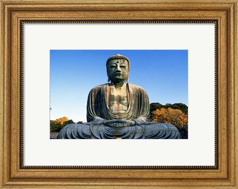 Framed Statue of Buddha, Daibutsu, Kamakura, Tokyo, Japan Print