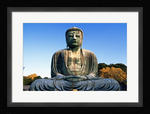 Framed Statue of Buddha, Daibutsu, Kamakura, Tokyo, Japan Print