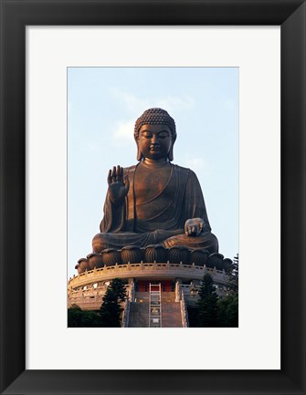 Framed Tian Tan Buddha, Po Lin Monastery, Hong Kong, China Print