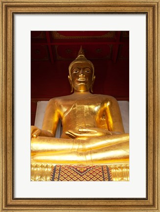 Framed Statue of Buddha, Ayutthaya, Thailand Print