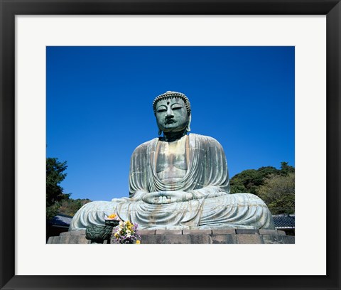 Framed Daibutsu Great Buddha, Kamakura, Honshu, Japan Print